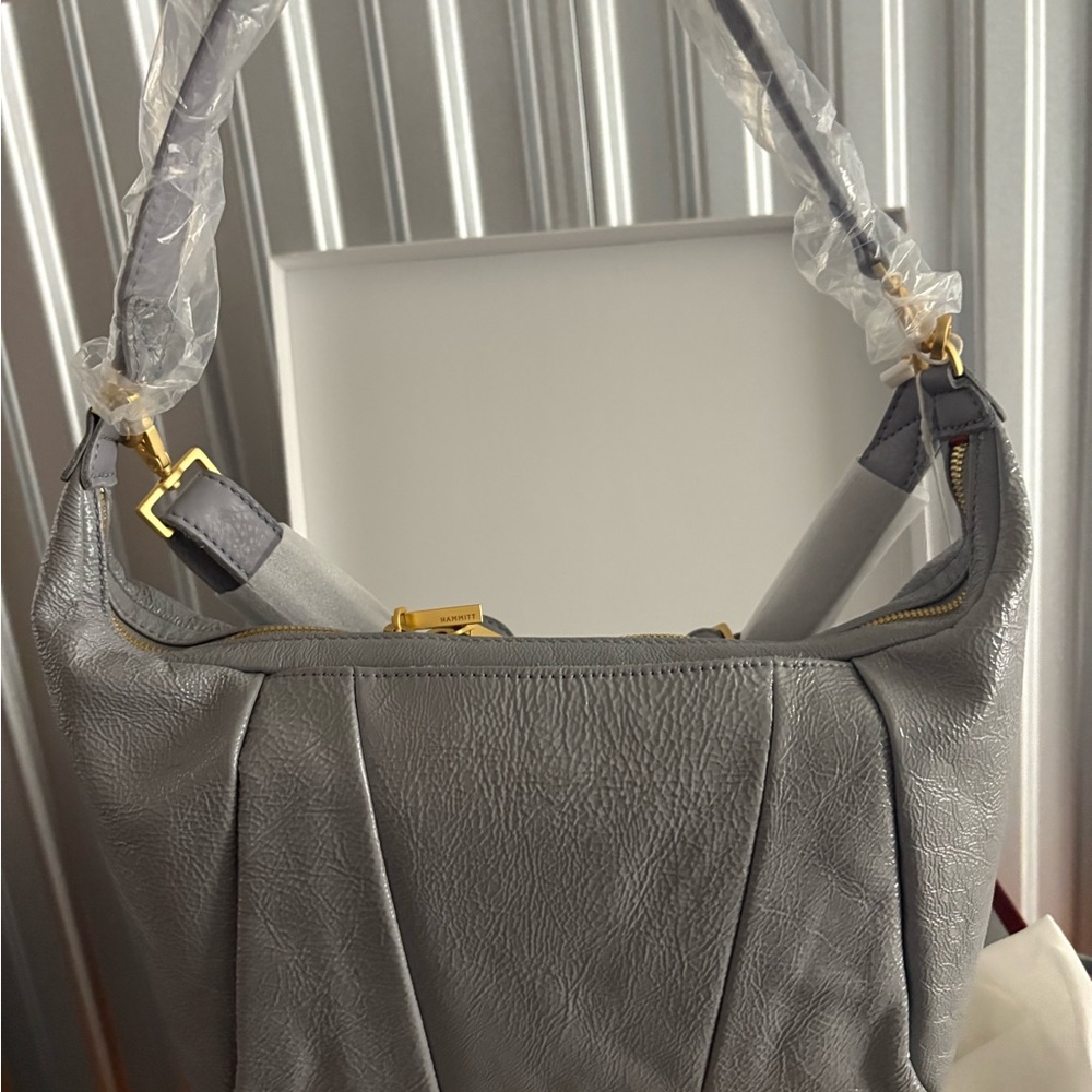 Elegant Light Purple Leather Women's Bag